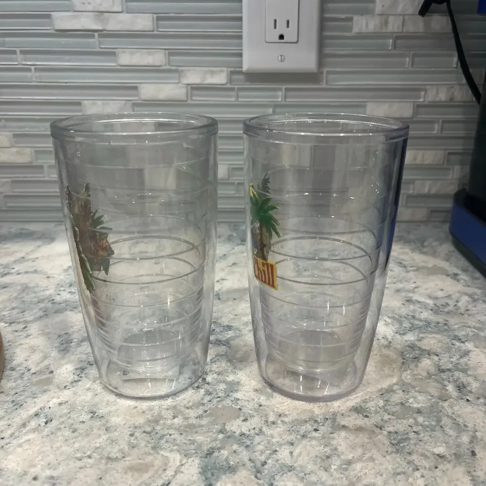 Lot of 2 Tervis Tumbler Margaritaville 16oz Cups 5 O'Clock License to Chill